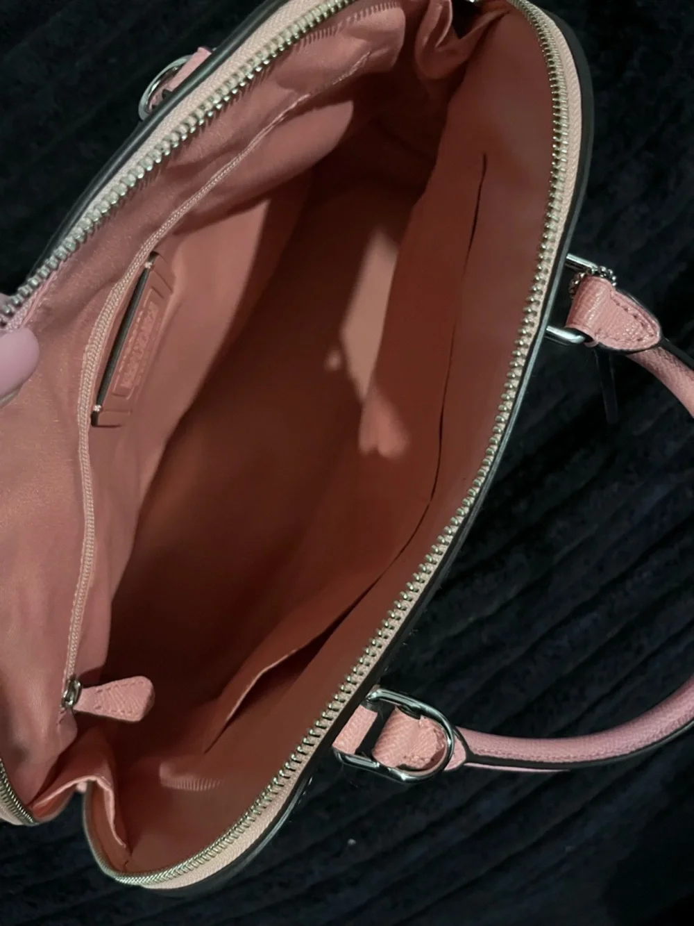 Coach Blush Pink Dome Satchel Handbag - Picture 4 of 7